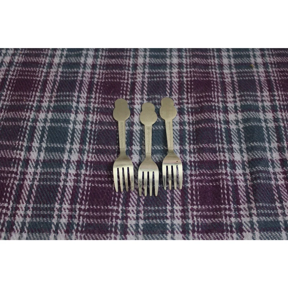 Vintage Stainless Steel Children's Forks Snoopy and Woodstock Set of Three
